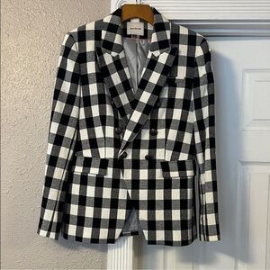 COURT & ROWE Black and White Checkered Blazer